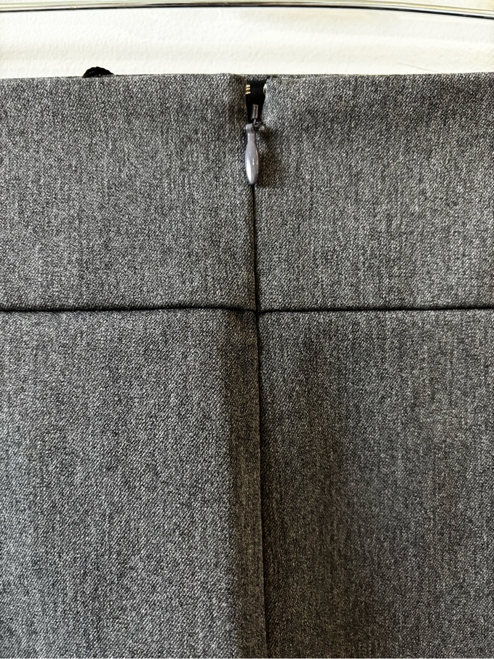 Express Dark Gray Ponte Pencil Midi Skirt with Pleat Details - Picture 6 of 8